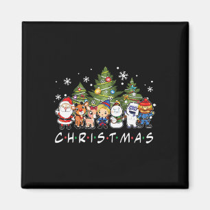Aimant Noël Santa Rudolph Snowman Family Xma