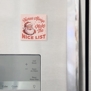 Aimant Noël Vintage Santa Infirmières Font la Bonne Liste
