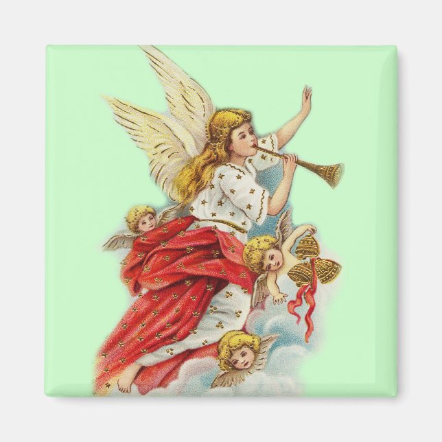 Aimant Noël voeux anges (Devant)