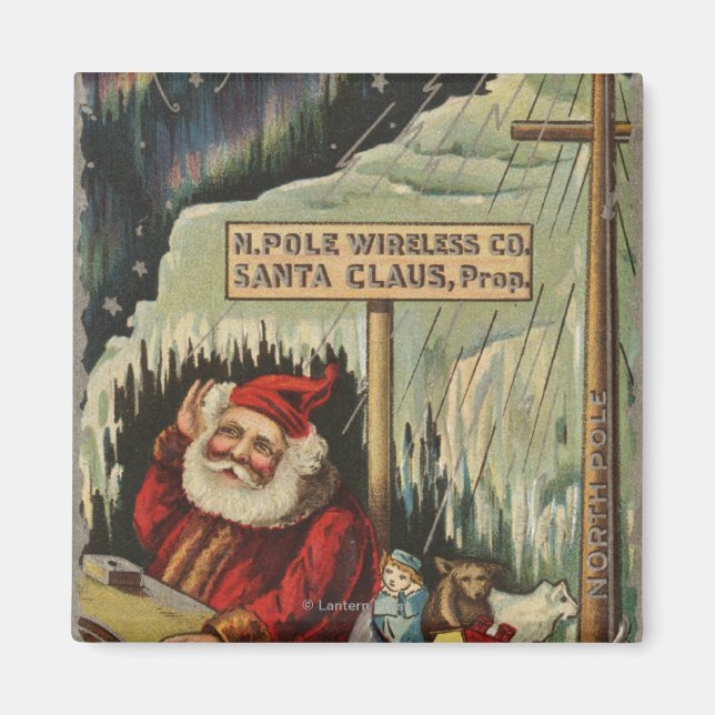 Aimant NoëlPère Noël au pôle Nord (Devant)