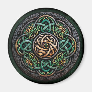 Aimant Noeud Celtique Green Gold