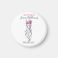 Nœud Rose Mignon Gris et Blanc Coiffure de Tressag