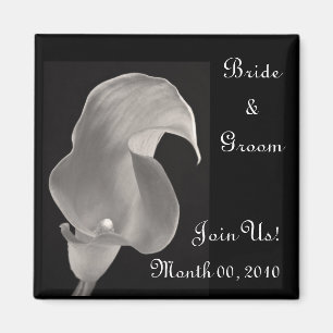 Aimant Noir et blanc Calla Lily