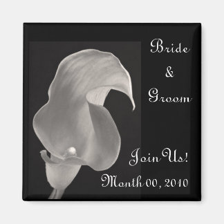 Aimant Noir et blanc Calla Lily