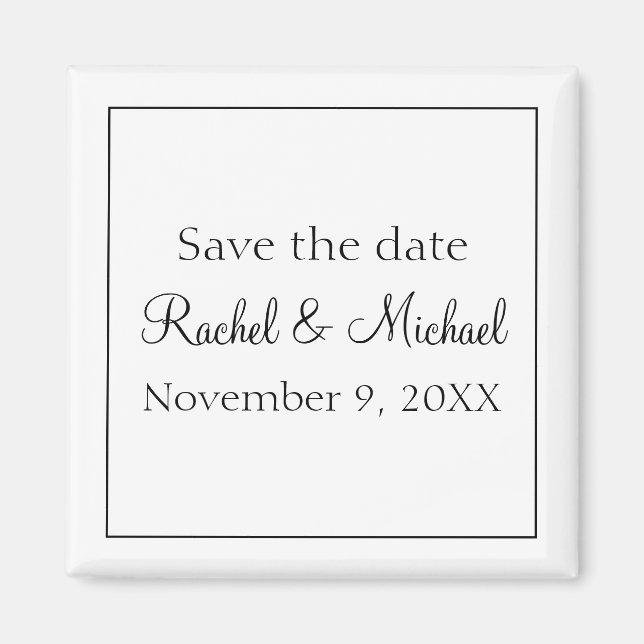 Aimant Noir et blanc classique (Devant)