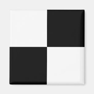 Aimant noir et blanc de rectangles
