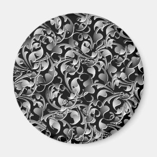 Aimant Noir et feuille de enroulement d'argent