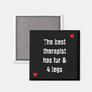Aimant Noir et rouge avec le coeur et une citation de ani