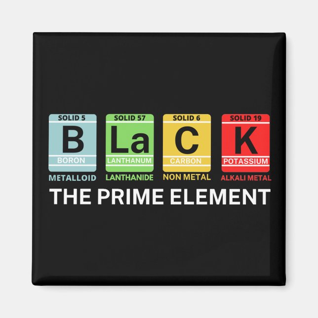 Aimant Noir L'Élément Premier Histoire Noire (Devant)