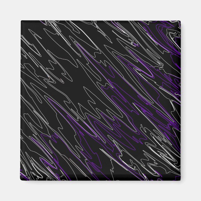 Aimant Noir marbré violet (Devant)