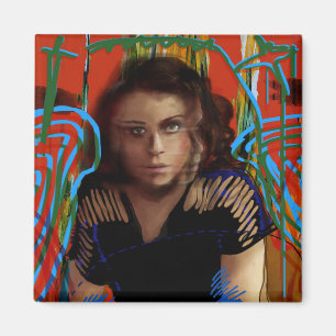 Aimant Noir orphelin   Tatiana Maslany - collage de