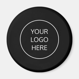 Aimant Noir Simple Ajouter Votre Entreprise Logo Réfrigér
