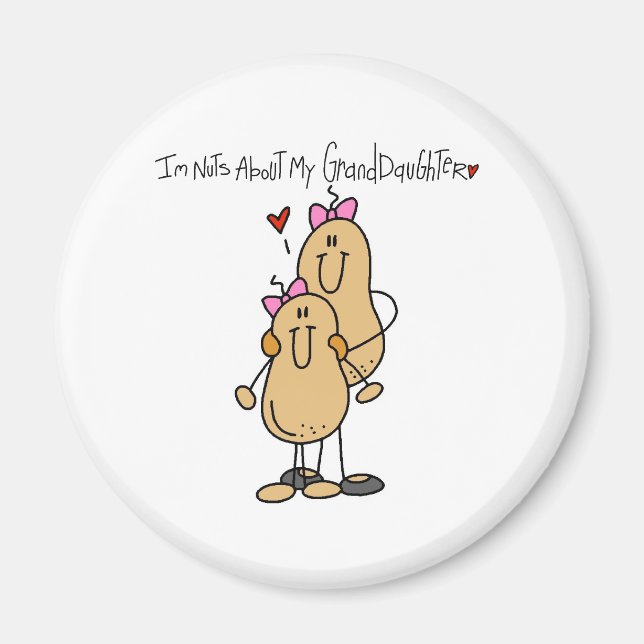 Aimant Noix sur ma petite-fille (Devant)