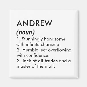 Aimant Nom Andrew, Nom modifiable, Nom personnalisé