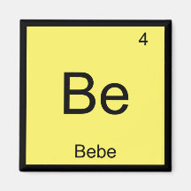 Nom Bebe Chimie Élément Tableau périodique