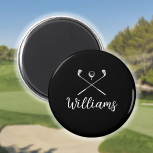 Aimant Nom de clubs de golf en écriture personnalisée