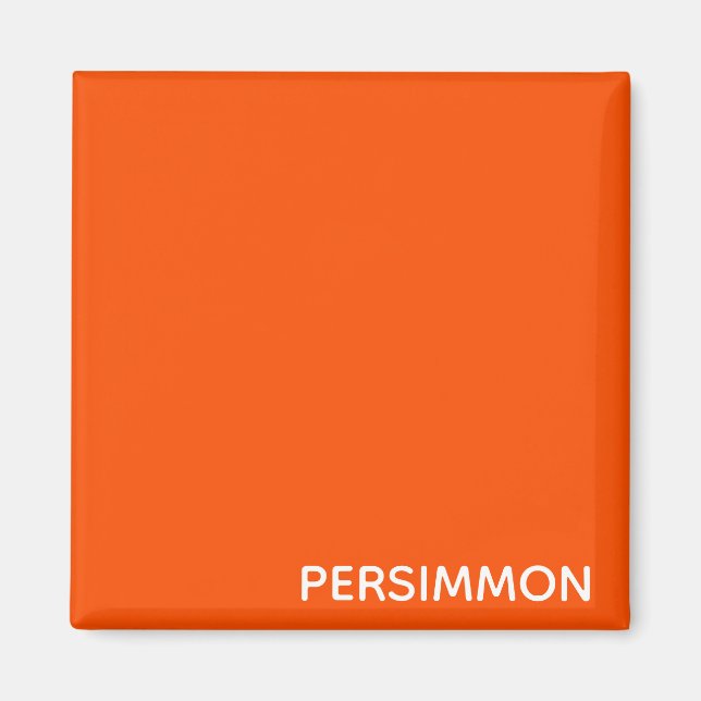 Aimant Nom de couleur rouge persimon (Devant)