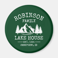 Nom de famille Lake House Trees Forest Green
