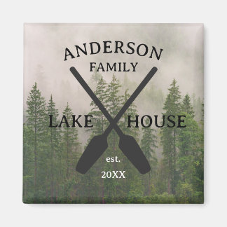 Aimant Nom de famille personnalisé Lake House