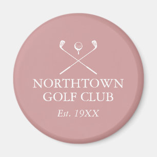 Aimant Nom de golf personnalisé Rose Poussiéreuse Rose