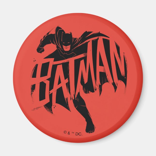 Aimant Nom de la brosse d'encre Batman (Devant)