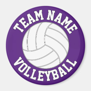 Aimant Nom de l'équipe de volleyball et couleur Sports pe