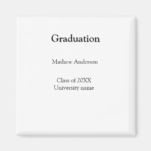 Aimant nom de remise des diplômes promotion 20XX nom de l