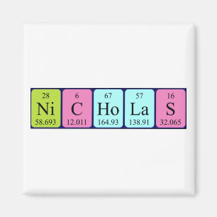 aimant nom de table périodique Nicholas