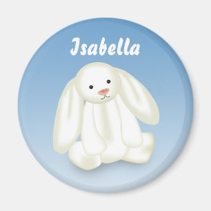 Aimant Nom des enfants de chouette Bunny Nom Monogramme