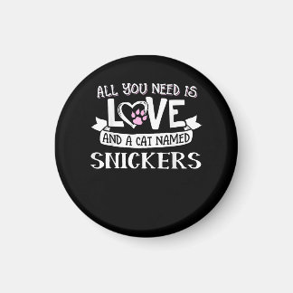 Aimant Nom du chat Snickers Amateurs | Tout ce dont vous 