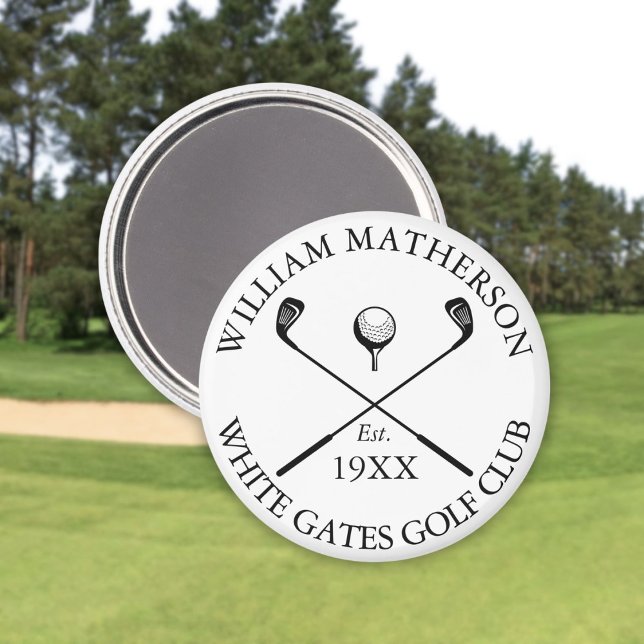 Aimant Nom du club de golf classique personnalisé (Personalized Classic Golf Club Name Magnet)