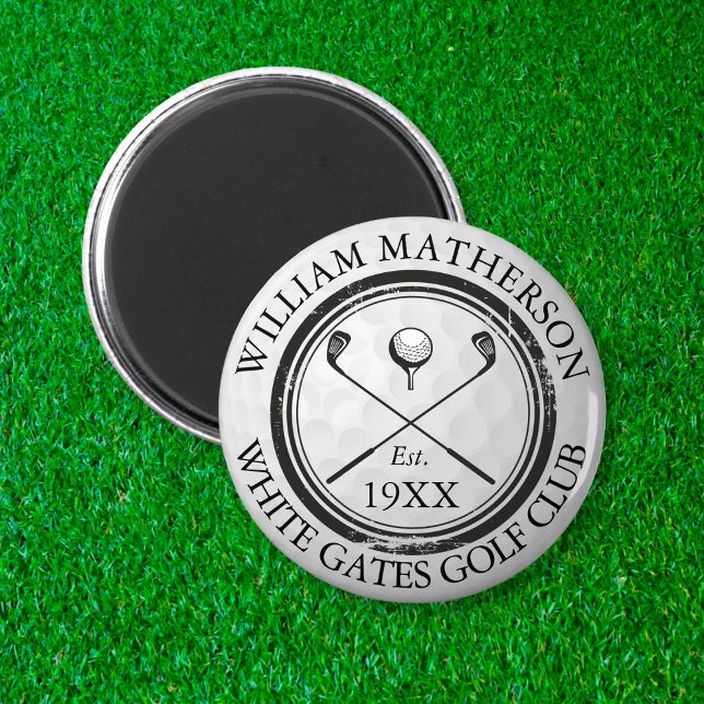 Aimant Nom du club de golf personnalisé Stand de balle de (Créateur téléchargé)