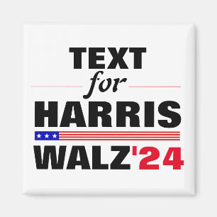 Aimant Nom du texte personnalisé pour Harris Walz 2024 El