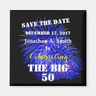 Aimant Nom et date personnalisés -