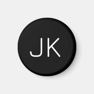 Aimant Nom initial minimaliste personnalisable