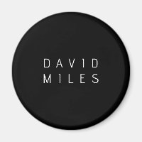 Nom modifiable minimaliste moderne | Noir & Blanc