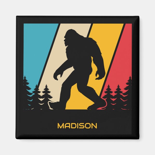 Aimant Nom personnalisé Bigfoot (Devant)