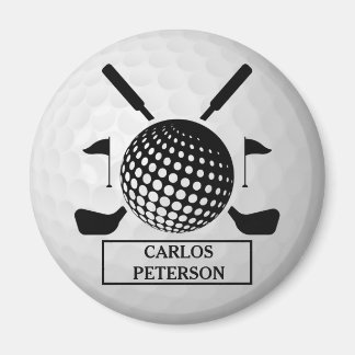 Aimant Nom personnalisé Boule de golf