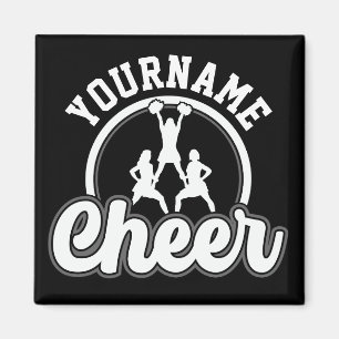 Aimant NOM personnalisé Cheer Team Varsity Pom-pom girl