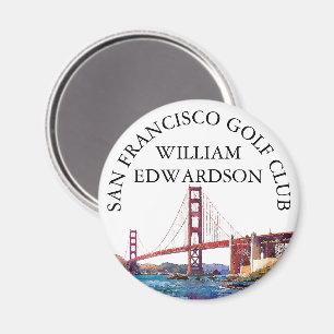 Aimant Nom personnalisé de club de golf de San Francisco