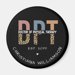 Aimant Nom personnalisé DPT Doctor of Physical Therapy Ch