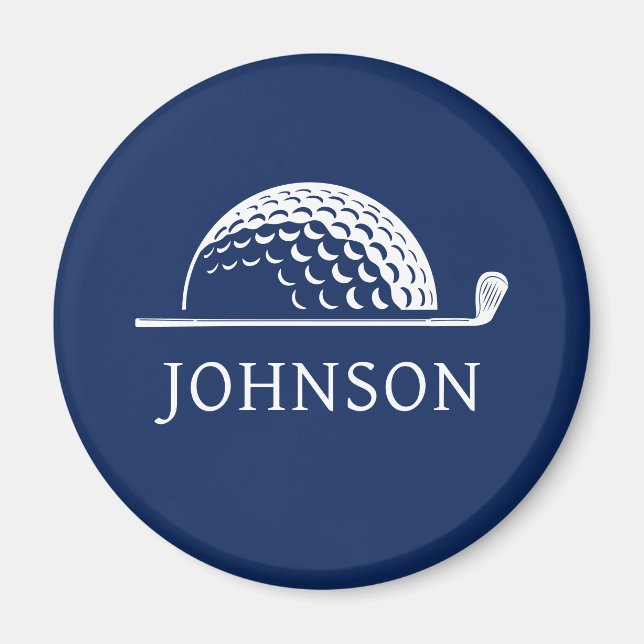 Aimant Nom personnalisé Golf Club Ball (Devant)