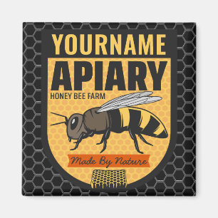 Aimant NOM PERSONNALISÉ Honey Bee Apiary Beehives Farm