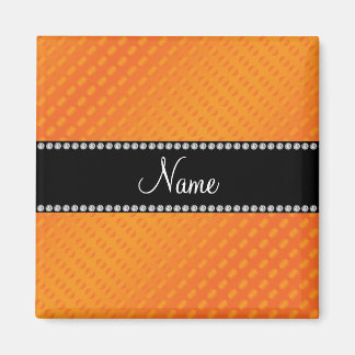 Aimant Nom personnalisé pois orange