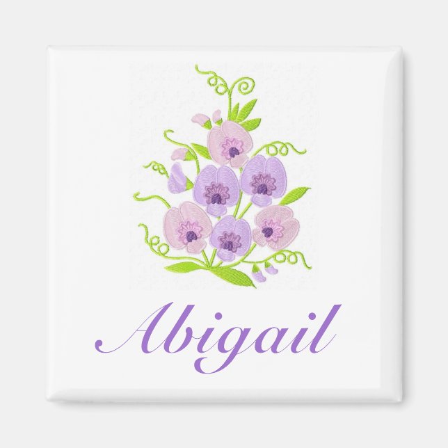 Aimant NOM PERSONNALISÉ - Sweetpea Girl's / Woman's Magne (Devant)