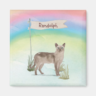 Aimant Nom personnalisé Tonkinese chat animal