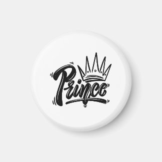 Aimant Nom Prince avec tshirt Couronne