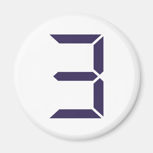 Aimant Nombre - Trois - 3 (Devant)