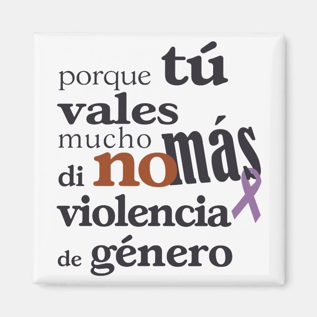 Aimant Non Davantage de Violence de Type (Devant)