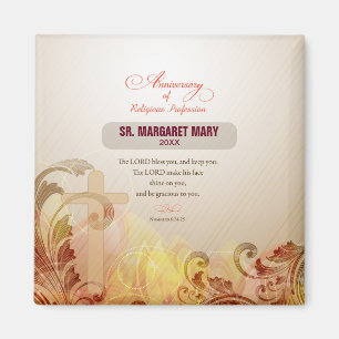 Aimant Nonne faite sur commande de nom et d'année,